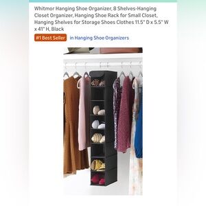 Black Hanging Shoe Organizer